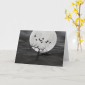 Raben gegen den Vollmond Karte (Gelbe Blume)