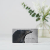 Raben-Glamour-Schuss Visitenkarte (Stehend Vorderseite)