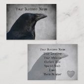 Raben-Glamour-Schuss Visitenkarte (Vorne/Hinten)