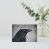 Raben-Glamour-Schuss Visitenkarte (Stehend Vorderseite)