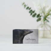 Raben-Glamour-Schuss Visitenkarte (Stehend Vorderseite)