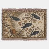 Raben-Halloween-Webdecke Decke (Vorderseite)
