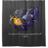 Raben-Himmel-Folklore Duschvorhang (Vorderseite)