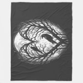 Raben Krähen Herz Baum  Fleecedecke (Vorderseite)
