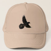 Raben-Krähenvogel-Fliegen Hut Truckerkappe (Vorderseite)