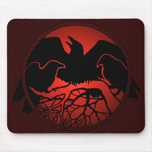 Raben-Kunst Mouspads coole Mousepad (Vorne)