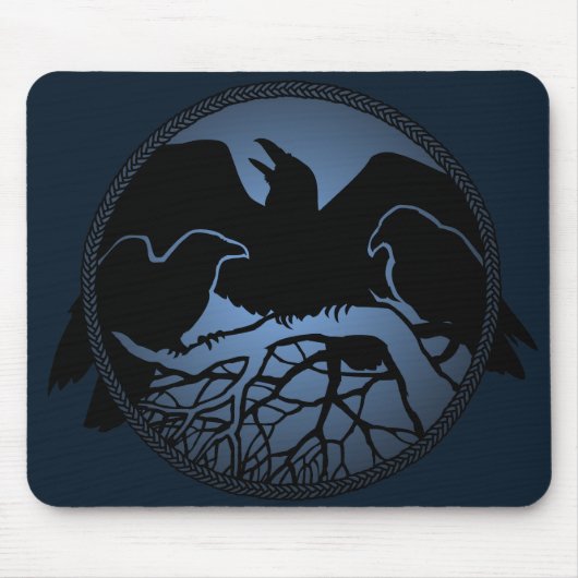 Raben-Kunst Mouspads coole Mousepad (Vorne)