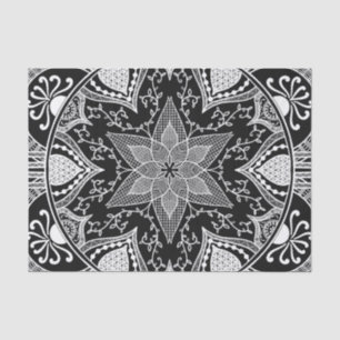 Raben-Mandala Seidenpapier