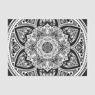 Raben-Mandala Seidenpapier