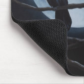 Raben-Mond-Krähe Mousepad (Ecke)