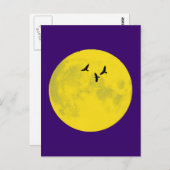 Raben Mond raven moon Postkarte (Vorne/Hinten)