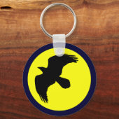 Raben Mond raven moon Schlüsselanhänger (Vorderseite)