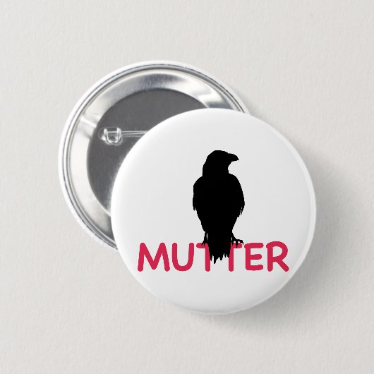 Raben Mutter Button (Vorne & Hinten)