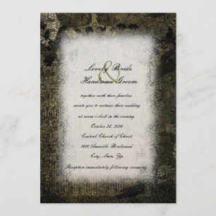 Raben Nacht Gothic Dunkle Hochzeitseinladung Einladung