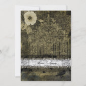 Raben-Nachtgotische dunkle Hochzeits-Einladung Einladung (Rückseite)