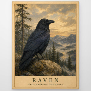 Raben Nördliche Wildnis VINTAGE Postkarte