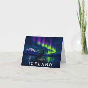 Raben Nordlichter Island Dankeskarten Dankeskarte