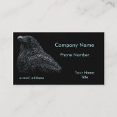 Raben-Pastelle auf Schwarzem Visitenkarte (Vorderseite)