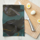 Raben-Regen Geschirrtuch (Viertel Falte)