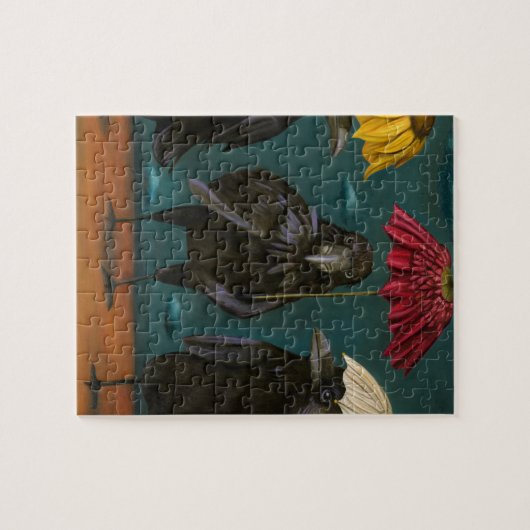 Raben-Regen Puzzle (Horizontal)
