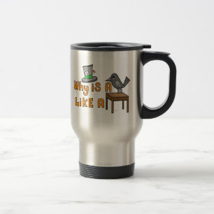 Raben-Schreibens-Schreibtisch - Reise-Tasse Reisebecher