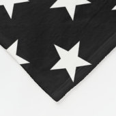 Raben-Schwarz-und Diva-Rosa-Stern-Monogramm Fleecedecke (Ecke)