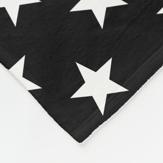 Raben-Schwarz-und Diva-Rosa-Stern-Monogramm Fleecedecke (Ecke)