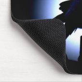 Raben-Silhouette gegen Vollmond Mousepad (Ecke)