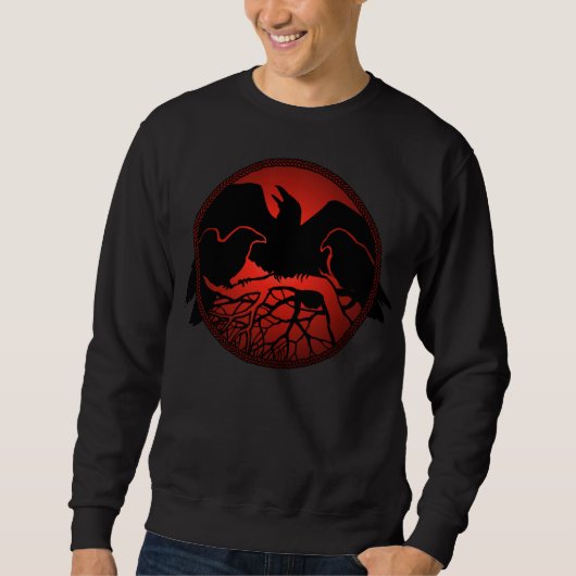 Raben-Sweatshirt-Unisexraben-gebürtige Sweatshirt (Vorderseite)