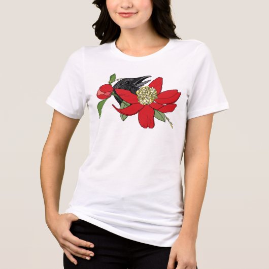Raben-T-Shirt Tri-Blend Shirt (Vorderseite)