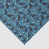 Raben-Toilettenpapier in Blau Seidenpapier (Detail)