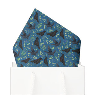Raben-Toilettenpapier in Blau Seidenpapier