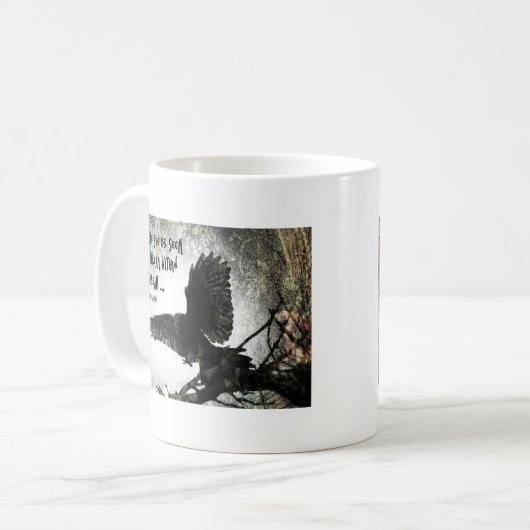 Raben-Traum Kaffeetasse (Vorderseite Links)