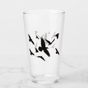 Raben trinken oder Bierglas Glas