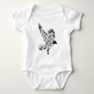 Raben-u. Rosen-Tätowierungs-gotische Illustration Baby Strampler