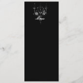 Raben-und Schädel-Halloween-Menü Menükarte (Rückseite)