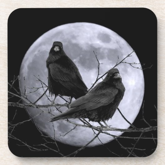 Raben-Untersetzer Getränkeuntersetzer (Vorderseite)