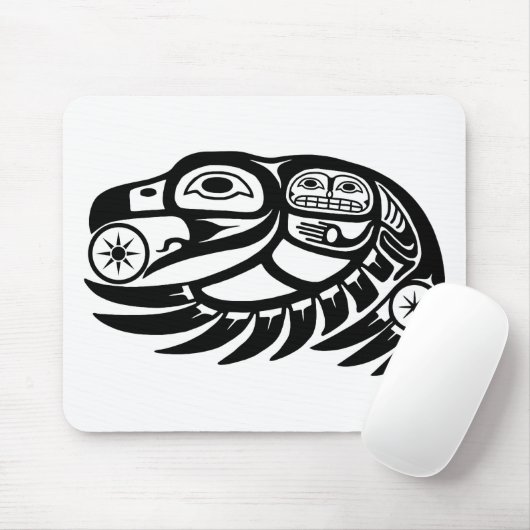 Raben-Ureinwohner-Entwurf Mousepad (Mit Mouse)