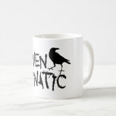 Raben-verrückte schwarze Krähe Kaffeetasse (VorderseiteRechts)