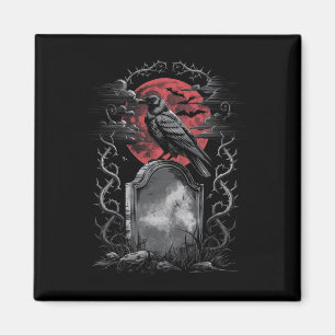 Raben Vogel Gothic Raben Kunst Friedhof Fantasy Magnet