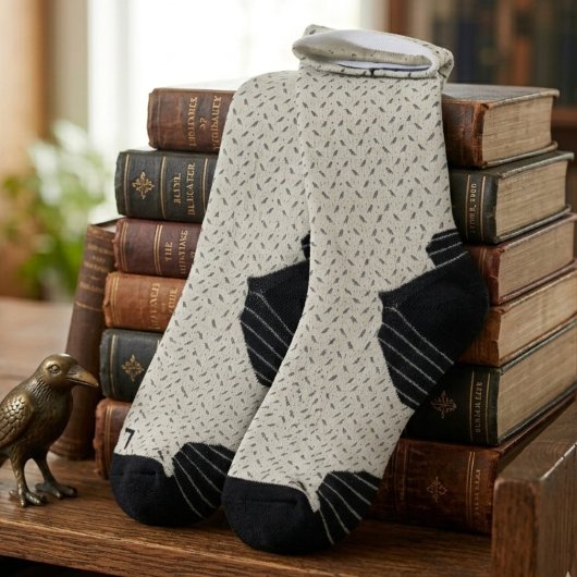 Raben-Vogel-Muster Dark Academia Socken