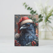 Raben-Weihnachten Postkarte (Stehend Vorderseite)