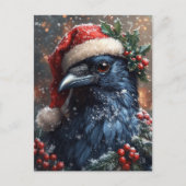 Raben-Weihnachten Postkarte (Vorderseite)