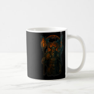 Raben-Wiking-Halloween-Design nordischer Zauberer Kaffeetasse