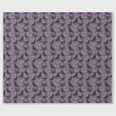 Raben-Wrap-Papier in Lila Geschenkpapier (Flach)