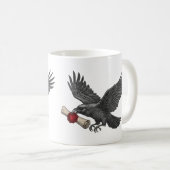 Rabenbote Dunkle Macabre Kunst Gothic Liebe Kaffeetasse (VorderseiteRechts)