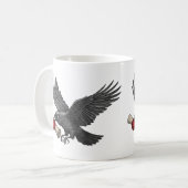 Rabenbote Dunkle Macabre Kunst Gothic Liebe Kaffeetasse (Vorderseite Links)