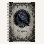 Rabenheft – Geschenk zur Gothic Dark Academia Notizblock (Vorderseite)