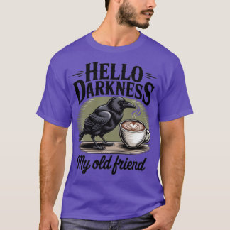 Rabenkrähe Kaffee Halloween T-Shirt