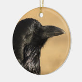 Rabenprofil Keramik Ornament (Links)